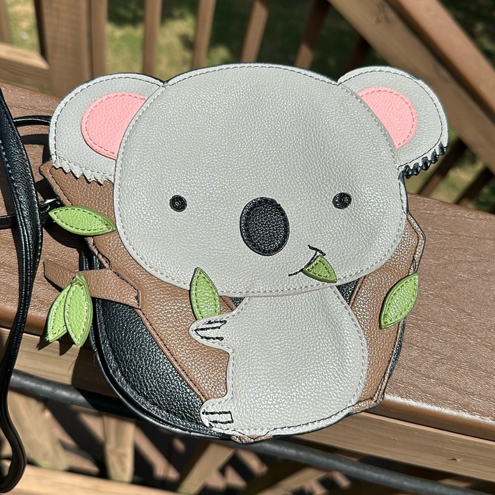SleepyVille Critters Koala Bear crossbody purse leather bag